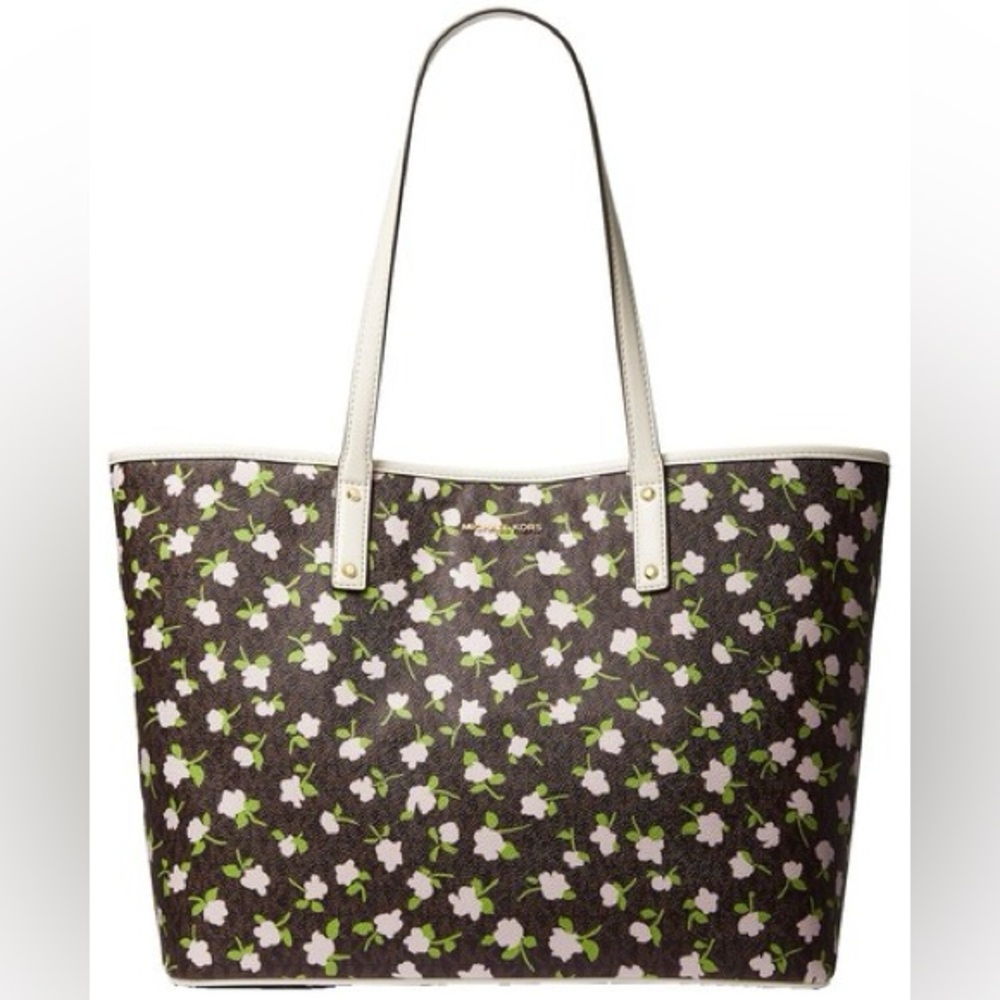 Michael Kors Black Floral Tote Bag